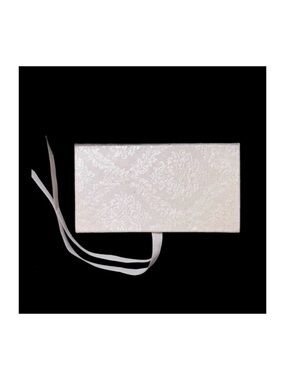 NWOT Damask Embossed Wedding Gift Envelope Money Holder Booklet with Ribbon
